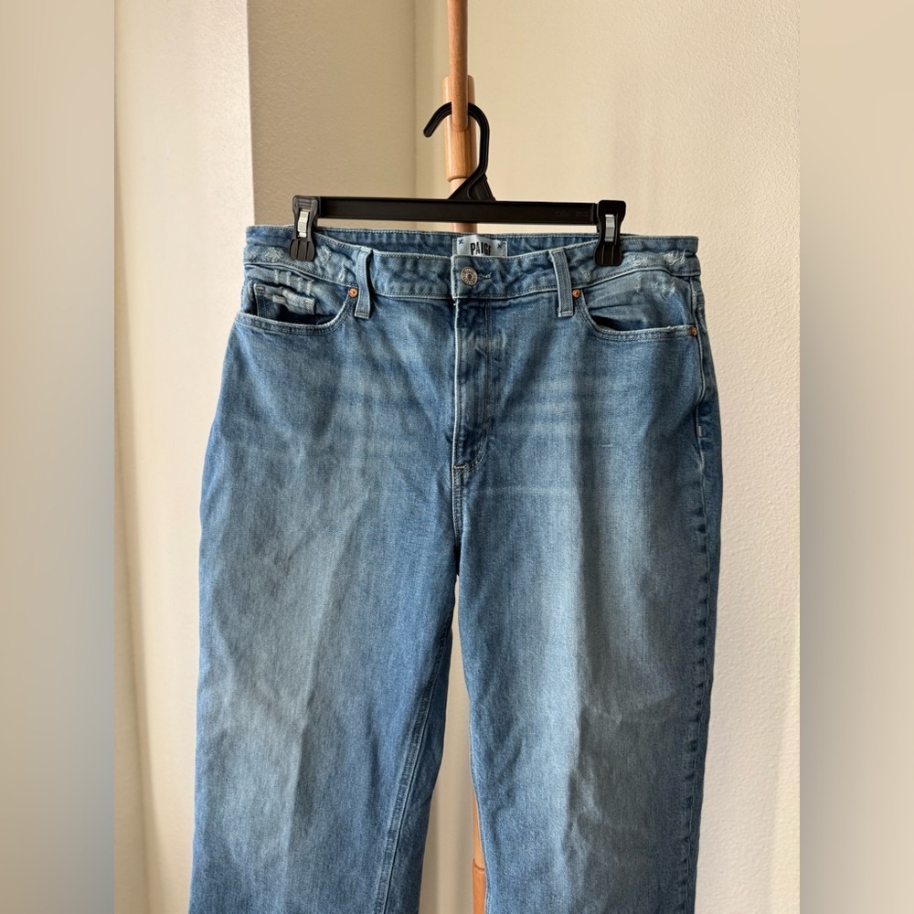 Paige Designer Blue Denim Leenah Ankle High Rise Jeans Women’s Size 32 - Picture 4 of 7